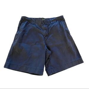 Eddie Bauer Navy Cotton Khaki Men's Shorts, 34